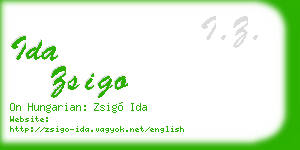 ida zsigo business card